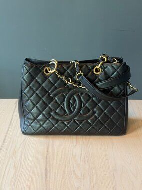 CHANEL Black Quilted Large Tote